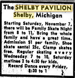 Shelby Pavilion - 1959 Ad (newer photo)